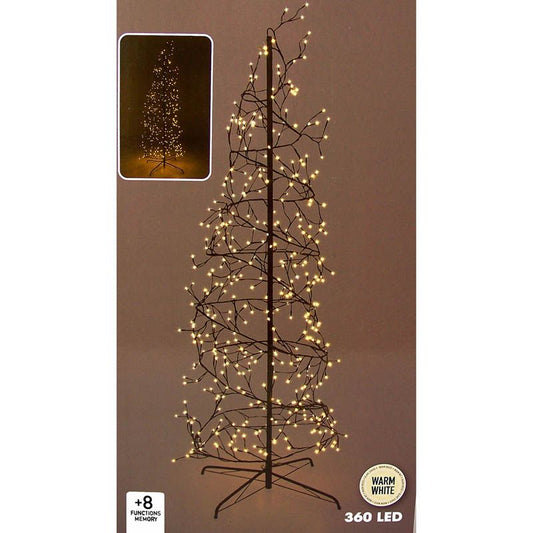 Home@Style Decoration Kerstboom Spiraal 150Cm - 360 Led - Zwart