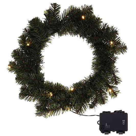 Decorativelighting Kerstkrans 35Cm - Met Verlichting En Timer