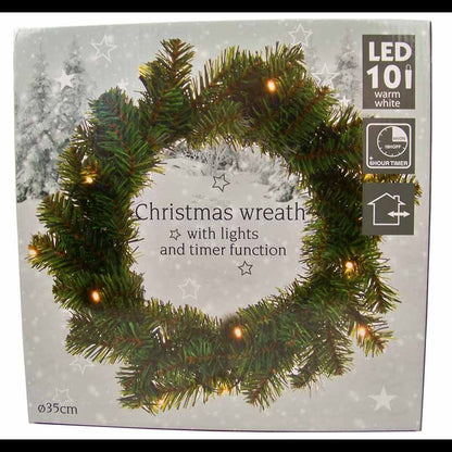 Decorativelighting Kerstkrans 35Cm - Met Verlichting En Timer