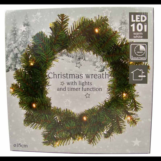 Decorativelighting Kerstkrans 35Cm - Met Verlichting En Timer