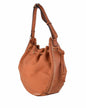 Giuliano kunstlederen hand/schoudertas cognac